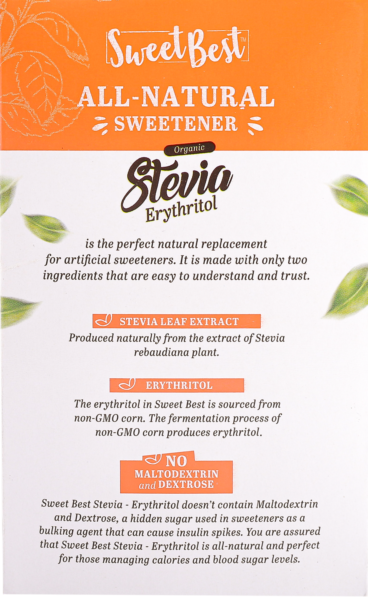 Sweet Best Stevia – Erythritol 1 box Sb2g Front Hires Crop